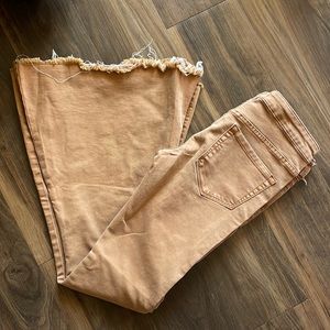Free people brown flare pants, size: W 27